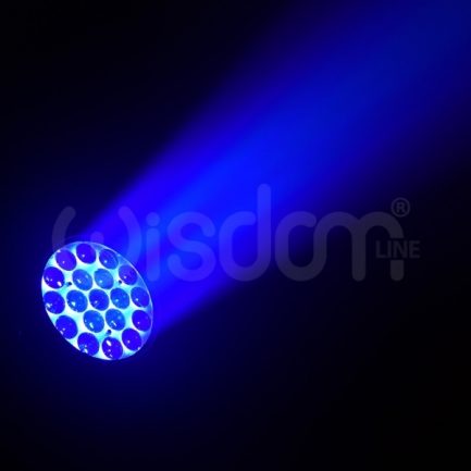 Coppia Teste Mobili LED Aura Wash ZOOM RGBW 19x15W 4in1 DMX con Flightcase WISDOM - immagine 7