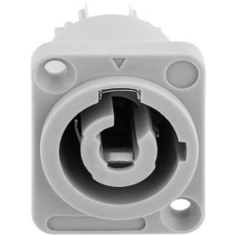 Connettore Powercon Out BIANCO da pannello a 16A 3 poli WISDOM