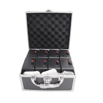 Kit Valigetta di 8 Accenditori per Fontane Mini e Medie fredde Pirotecniche Usa e Getta con Doppio Telecomando