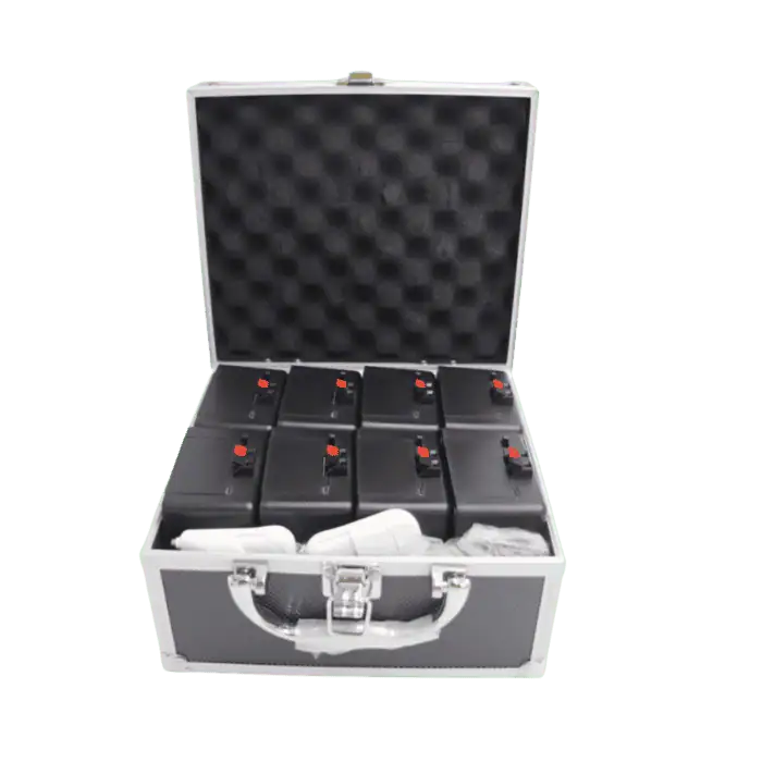 Kit Valigetta Di 8 Accenditori Per Fontane Mini E Medie Fredde Pirotecniche Usa E Getta Con Doppio Telecomando