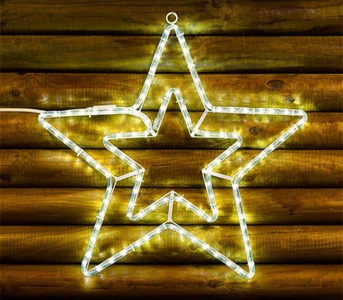 stella luminosa di natale calda