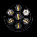 Lampada Port Flower RGB in Prospettiva Frontale su Sfondo Nero