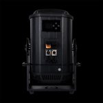 Proiettore Natalizio LED RGB 7 Gobos Retro in Prospettiva Frontale su Sfondo Nero