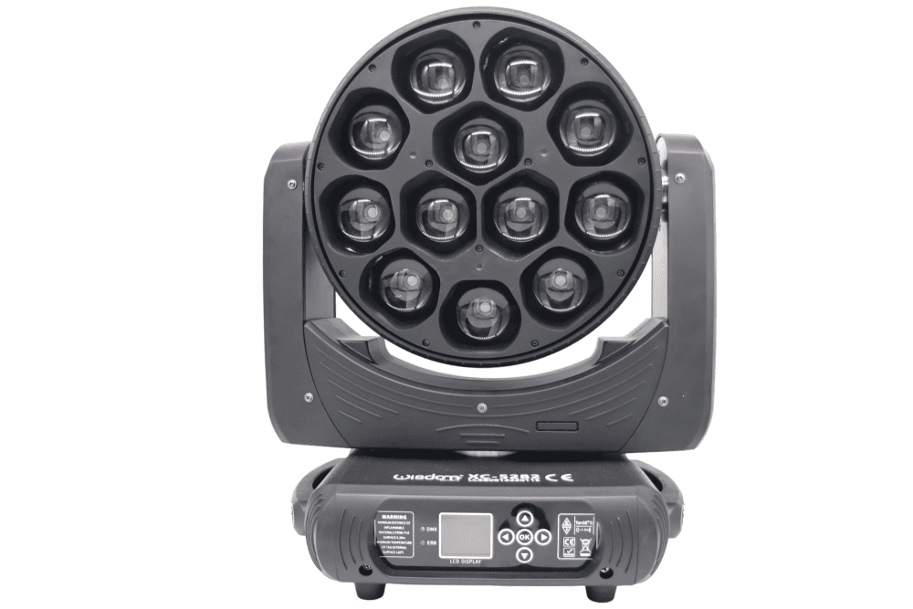 Coppia di Teste Mobili Wash Zoom Bee Eye 4in1 LED RGBW 12x40W con Flightcase WISDOM