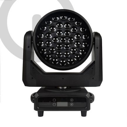 Coppia Teste Mobili LORY WASH LED RGBW 4in1 37x25 professionali con Flight Cases WISDOM