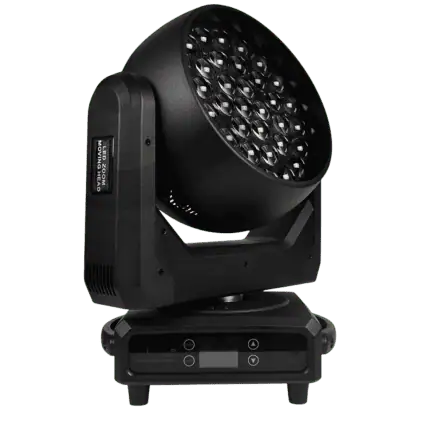 زوج من رؤوس LORY WASH LED RGBW 4 في 1 المتحركة الاحترافية 37×25 مع حقائب طيران WISDOM