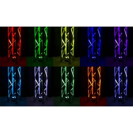 Faretto Wireless Par LED BeamZ BBP90 Smart Battery Uplight RJ45 illuminazione a 4 LED RGB-UV per Truss e Tralicci - immagine 6