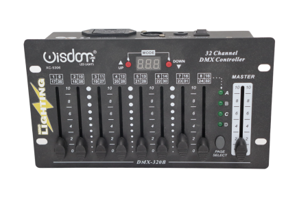 Centralina Portatile DMX512 32 Canali Per Teste Mobili con Batteria interna 9V e alimentatore WISDOM LINE PRO - immagine 4