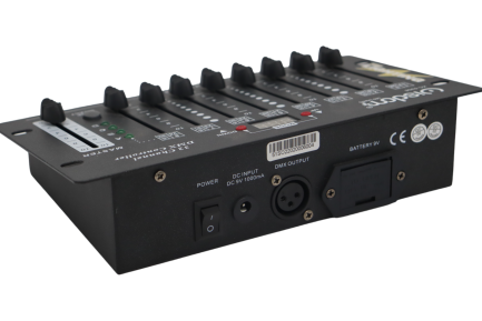 Centralina Portatile DMX512 32 Canali Per Teste Mobili con Batteria interna 9V e alimentatore WISDOM LINE PRO - immagine 8