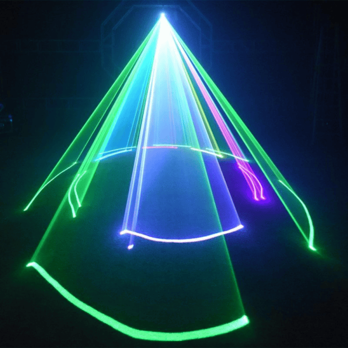 Proiettore Laser 10W RGB Proiezione Immagini Luci Scenografiche 4