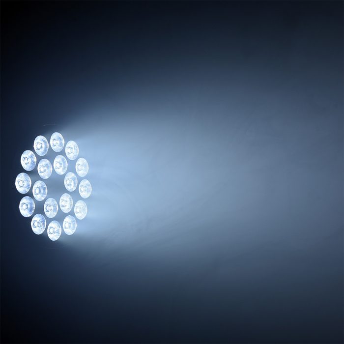 Par LED Slim RGBW Acceso Luce Bianca
