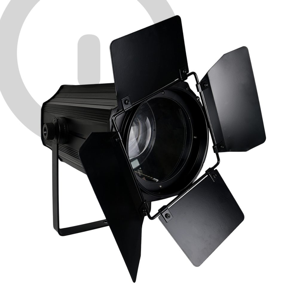 Faro PC LED RGBW COB 200W DMX con ZOOM elettronico per Spettacoli e TV WISDOM