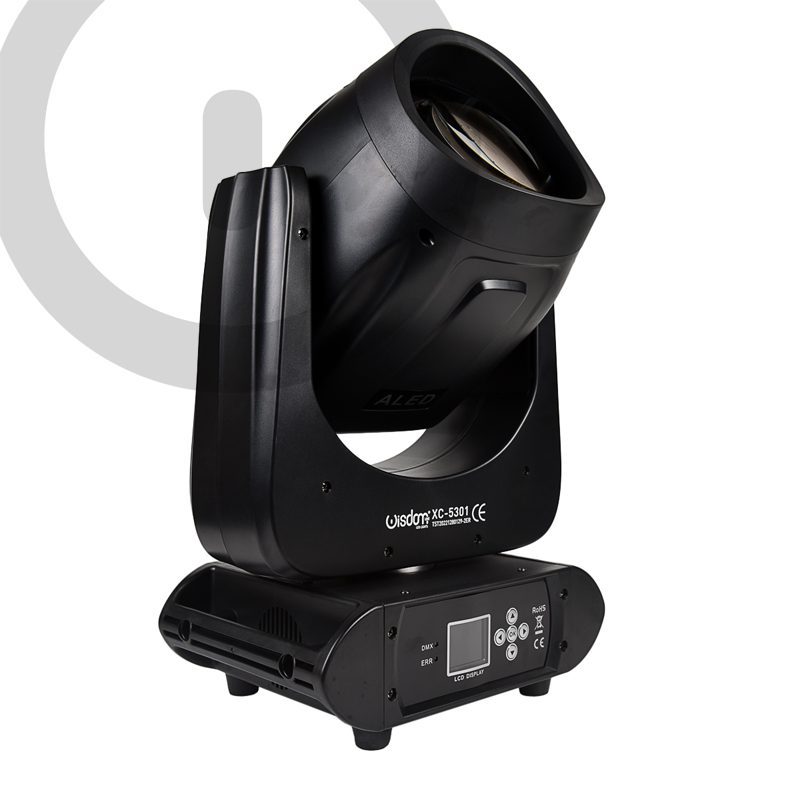 20230329105518-Testa_Mobile_Beam_LED_230w_Scocca_Nera_Prospetto_a_Tre_Quarti