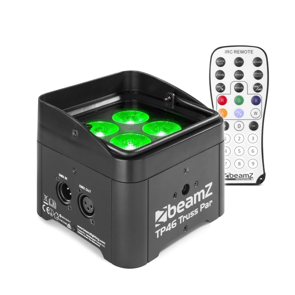 Truss Par LED BeamZ TP46 Uplight Par Truss illuminazione a 4 LED RGB-UV