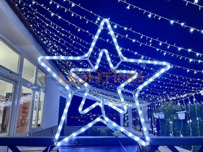 stella luminosa di natale a led da appendere luce bianca fredda