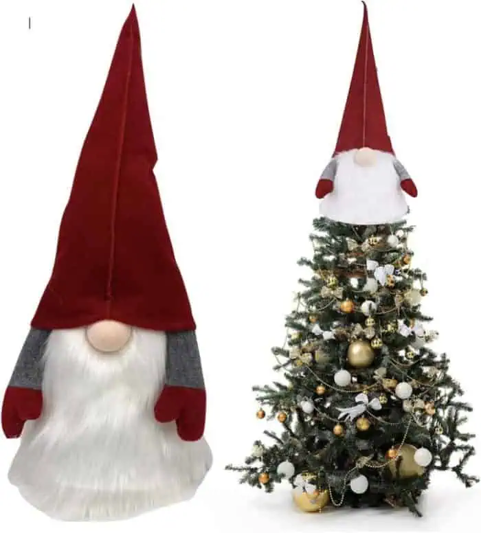 Babbo Natale Topper puntale per albero di natale gnomo svedese