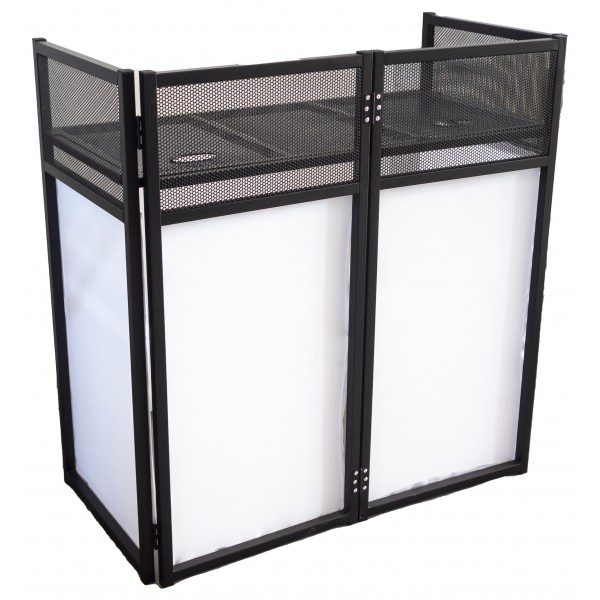 Tavolo ZZIPP ZZDJTAB100 trasportabile con coperture Lycra Bianca e Nera per Consolle DJ