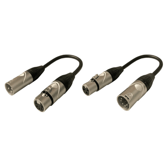 Cavo convertitore raccordo ZZIPP CZZDMX025ADP XLR3 Femmina XLR5 Maschio