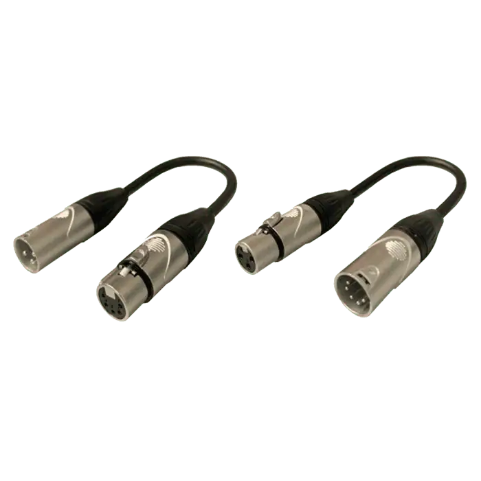 Cavo convertitore raccordo ZZIPP CZZDMX025ADP XLR3 Femmina XLR5 Maschio