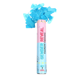 Tubo Sparacoriandoli Baby Shower con coriandoli e polvere Blu