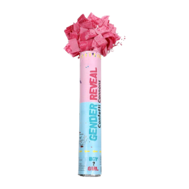 Tubo Sparacoriandoli Baby Shower con coriandoli e polvere Rosa