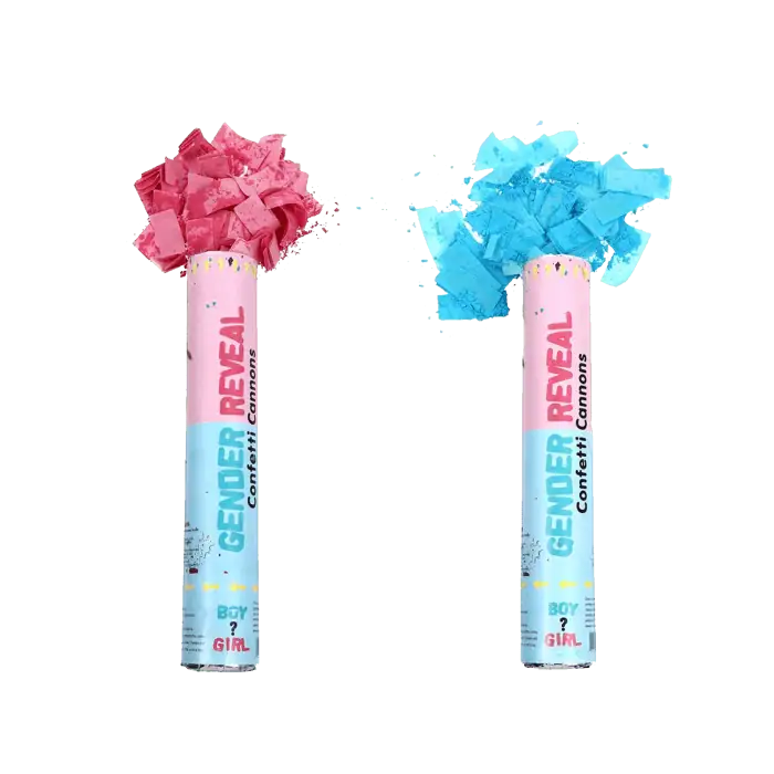 Tubo Sparacoriandoli Baby Shower con coriandoli e polvere Blu 2