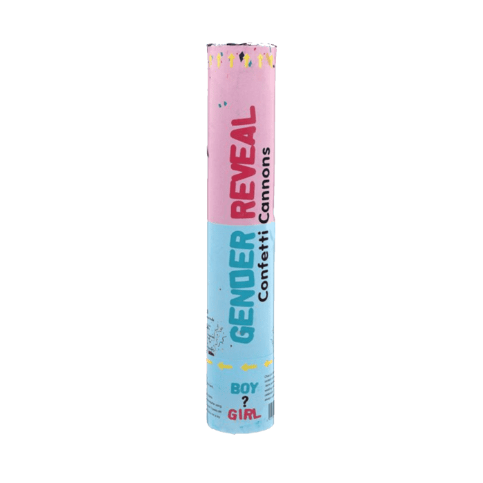 Tubo Sparacoriandoli Baby Shower con coriandoli e polvere Rosa 1