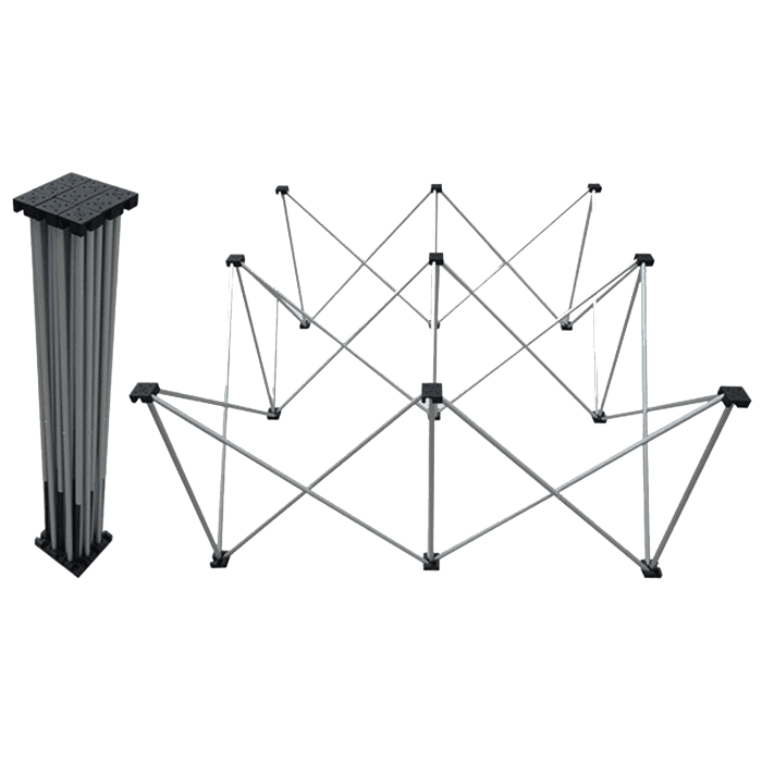 Base Telescopica Riser ZZIPP ZZTH40 per Pedana ZZTM100 con teste appoggio in Nylon