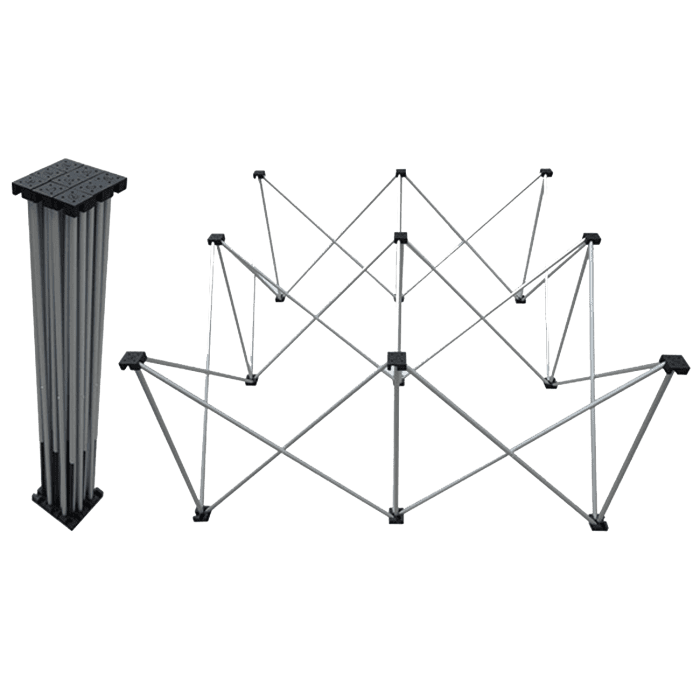 Base Telescopica Riser ZZIPP ZZTH40 per Pedana ZZTM100 con teste appoggio in Nylon