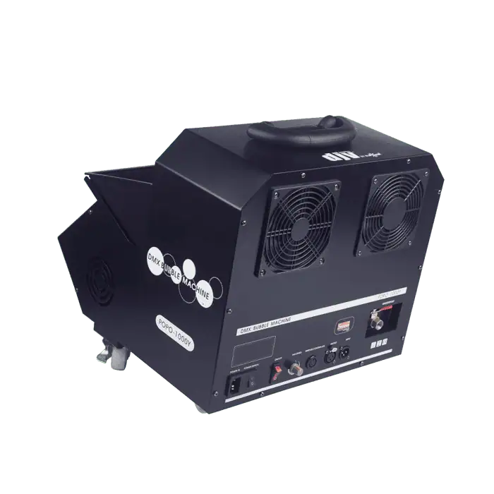 Macchina delle Bolle DJPOWER POPO 1000Y Bubble Machine con doppia Ventola e controllo Wireless 2