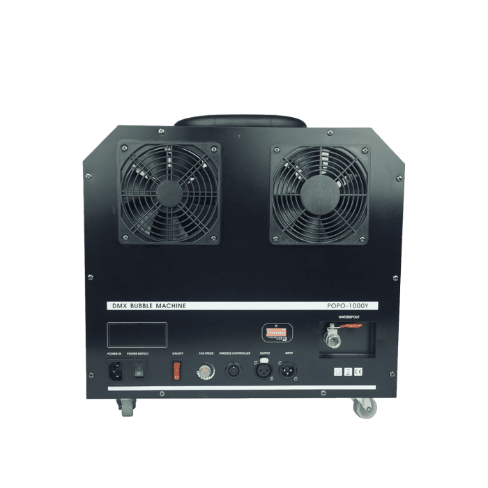 Macchina delle Bolle DJPOWER POPO 1000Y Bubble Machine con doppia Ventola e controllo Wireless 3