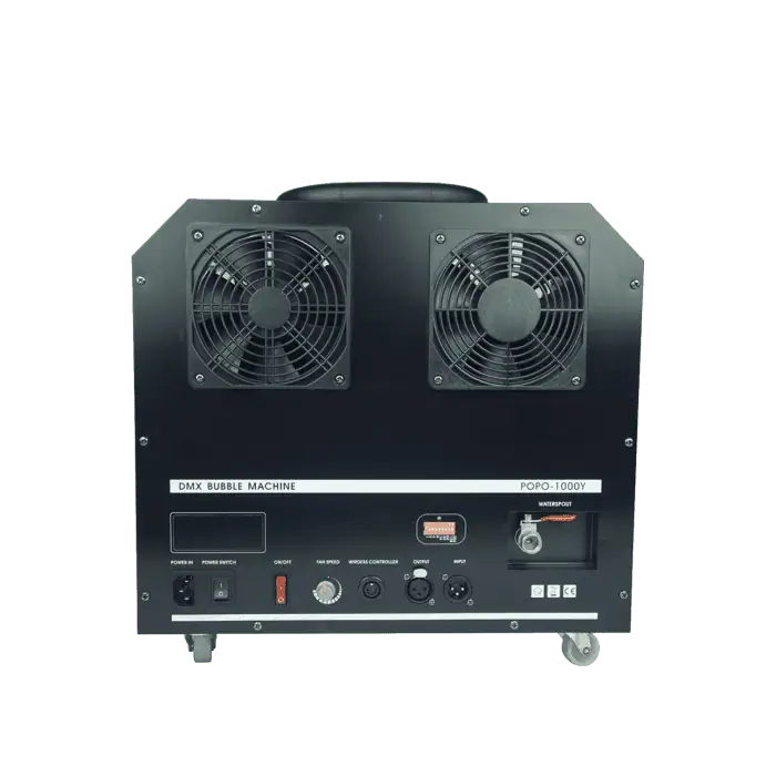 Macchina delle Bolle DJPOWER POPO 1000Y Bubble Machine con doppia Ventola e controllo Wireless 3