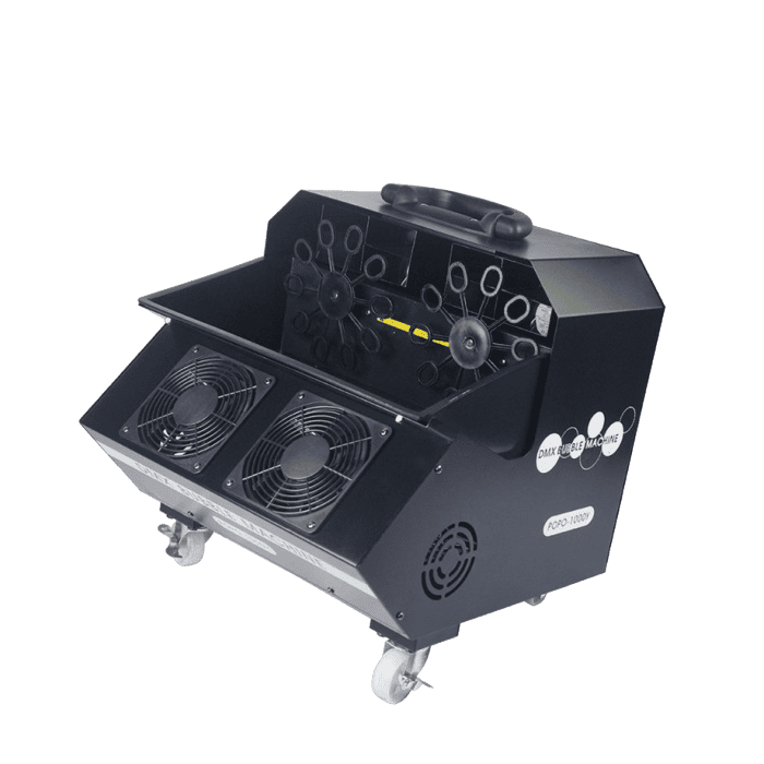 Macchina delle Bolle DJPOWER POPO 1000Y Bubble Machine con doppia Ventola e controllo Wireless