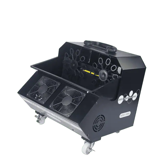 Macchina delle Bolle DJPOWER POPO 1000Y Bubble Machine con doppia Ventola e controllo Wireless