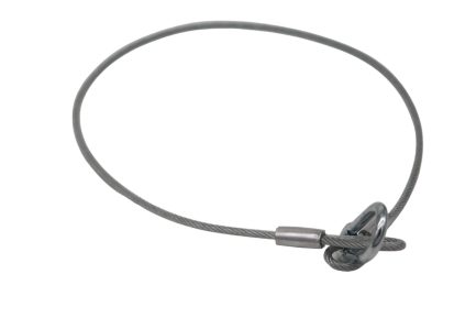 Cordino Gancio di sicurezza per Teste Mobili intrecciato in Acciaio lunghezza 80cm - immagine 3
