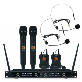 Sistema Radiomicrofono RONDSON BE-1040/2MIC con 2 Microfoni Palmari e Trasmettitori