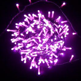 Catena Luminosa di Natale a 300 LED con 8 giochi di Luce per uso Interno/Esterno (Luce Rosa)
