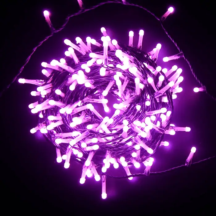 Catena Luminosa Di Natale A 300 LED Con 8 Giochi Di Luce Per Uso InternoEsterno Luce Rosa 1