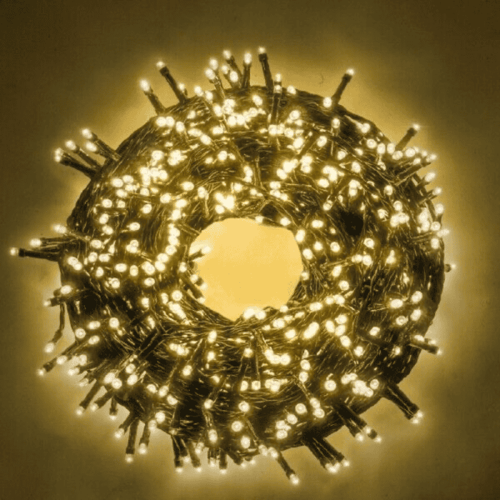 Catena Luminosa Di Natale A 720 LED Con 8 Giochi Di Luce Per Uso InternoEsterno Luce Calda