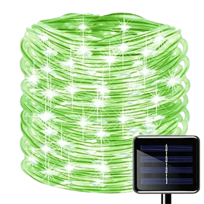 Catena Luminosa Solare Di Natale A 100 MiniLED Con 8 Giochi Di Luce Per Uso InternoEsterno Luce Verde 1