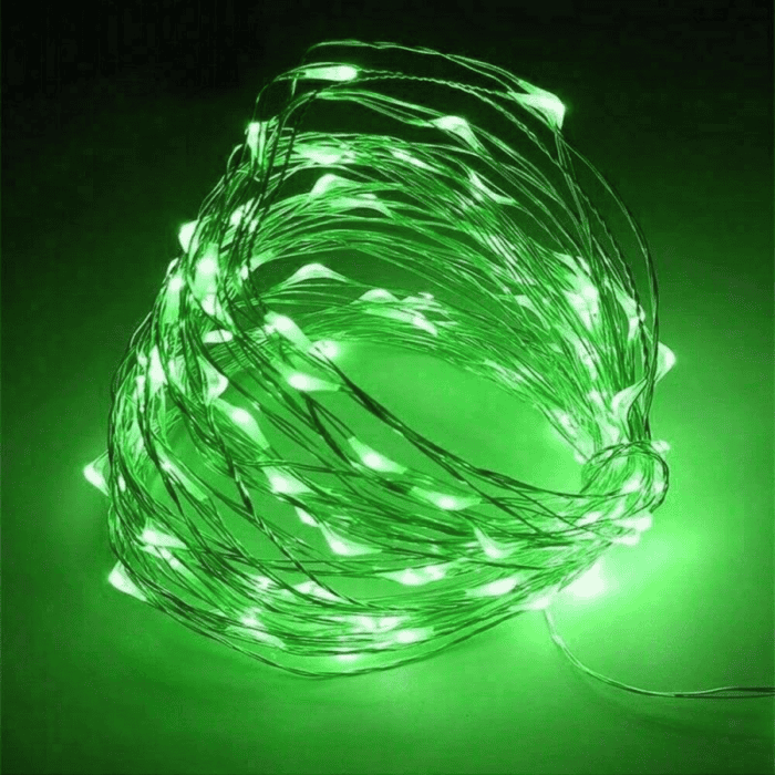 Catena Luminosa Solare Di Natale A 100 MiniLED Con 8 Giochi Di Luce Per Uso InternoEsterno Luce Verde 2
