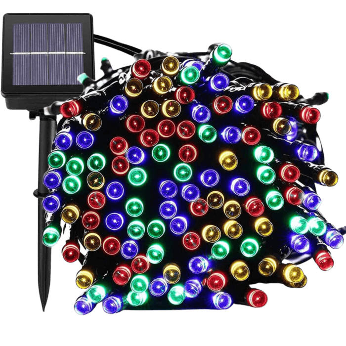 Catena Luminosa Solare Di Natale A 200 LED Con 8 Giochi Di Luce Per Uso InternoEsterno Luce Multicolore