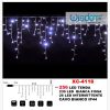 Tenda Luminosa allungabile di Natale a 256 LED con Luci fisse e intermittenti per uso Interno/Esterno Luce Bianca - immagine 4