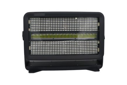 Baule FlightCase 4 Accecatori Stormy Waterproof IP65 1500W RGBW con Tubo LED centrale luce fredda WISDOM - immagine 2