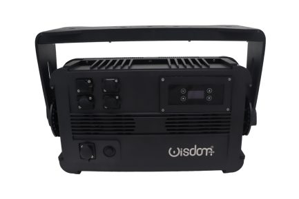 Baule FlightCase 4 Accecatori Stormy Waterproof IP65 1500W RGBW con Tubo LED centrale luce fredda WISDOM - immagine 5