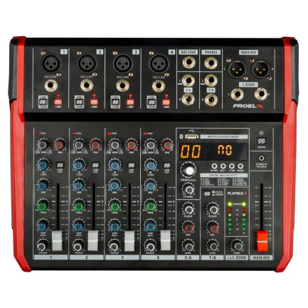 Mixer compatto PROEL PLAYMIX8 a 8 canali con lettore MP3 e Bluetooth