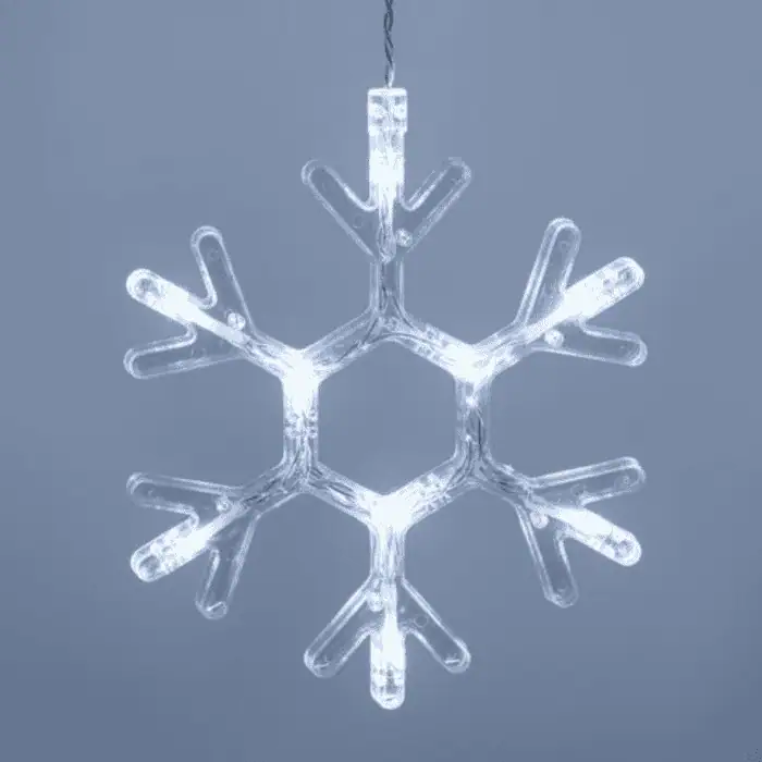Tenda Luminosa Allungabile Con Fiocchi Di Neve Di Natale A 160 LED Con 8 Giochi Di Luce Per Uso InternoEsterno Luce Bianca 3