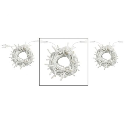 Catena Luminosa CIELO STELLATO di Natale a 100 LED con Luci fisse e intermittenti per uso Interno/Esterno (Luce Bianca e Calda) - immagine 4