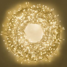 Catena Luminosa di Natale a 500 LED con 8 giochi di Luce per uso Interno/Esterno (Luce Calda)