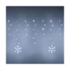 Tenda Luminosa allungabile con Fiocchi di Neve di Natale a 160 LED con 8 giochi di Luce per uso Interno/Esterno (Luce Bianca)
